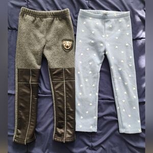 Warm toddler girl pants